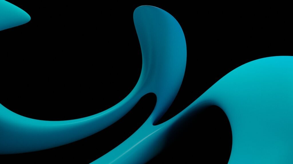 Abstract blue curves against a black background, reminiscent of the best website tools and products 2025.